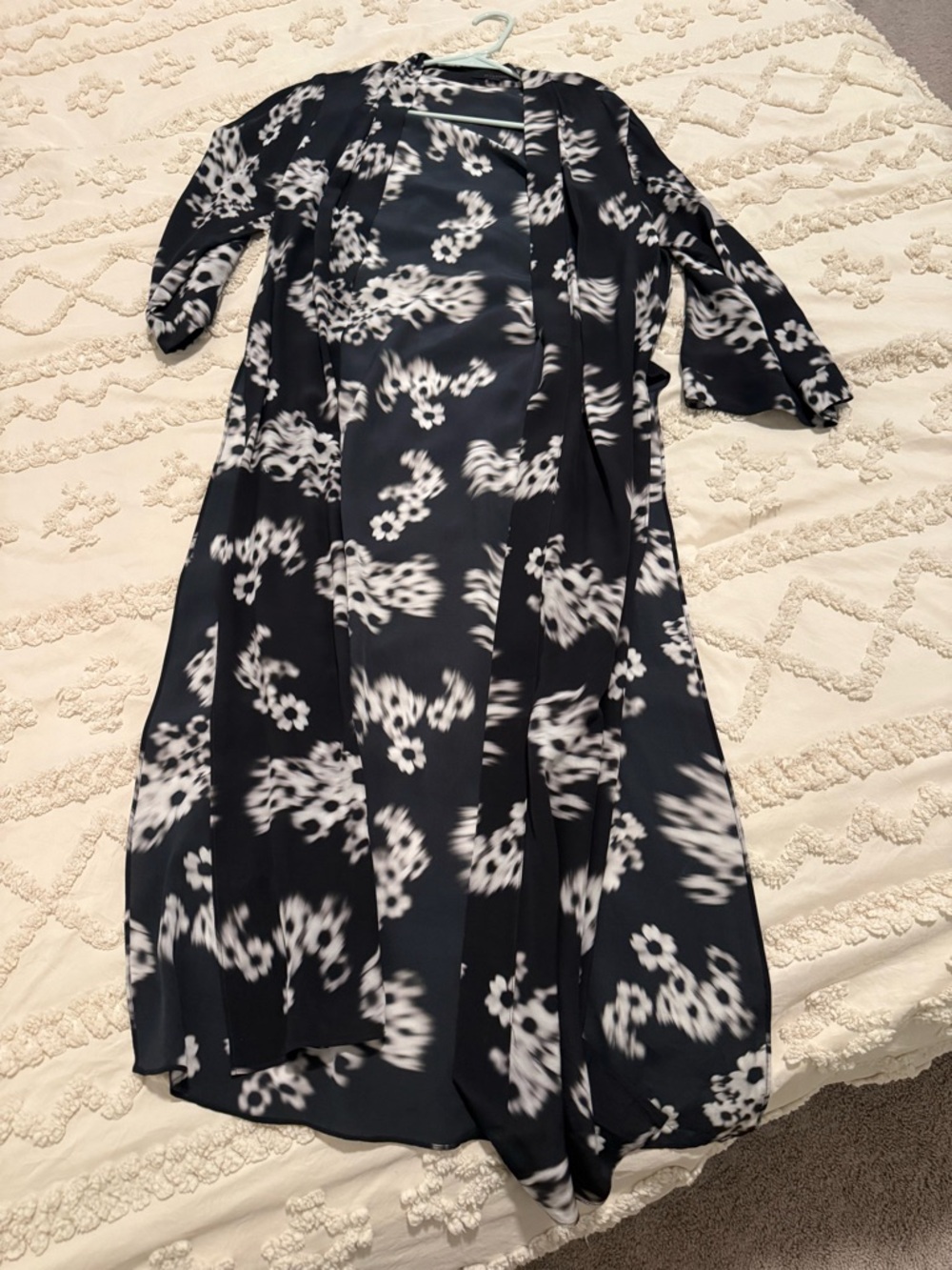 All Saints Black and White Floral Maxi Dress